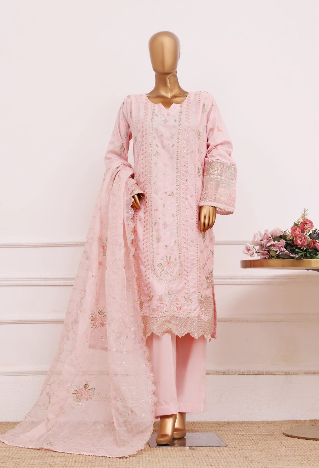 Binsaeed Lawn Embroided 3pc (D2521)