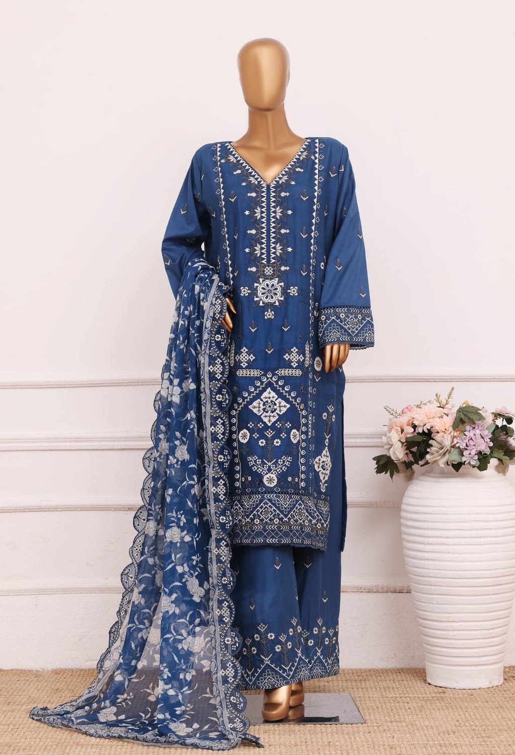 Binsaeed Lawn Embroided 3pc (D2560)