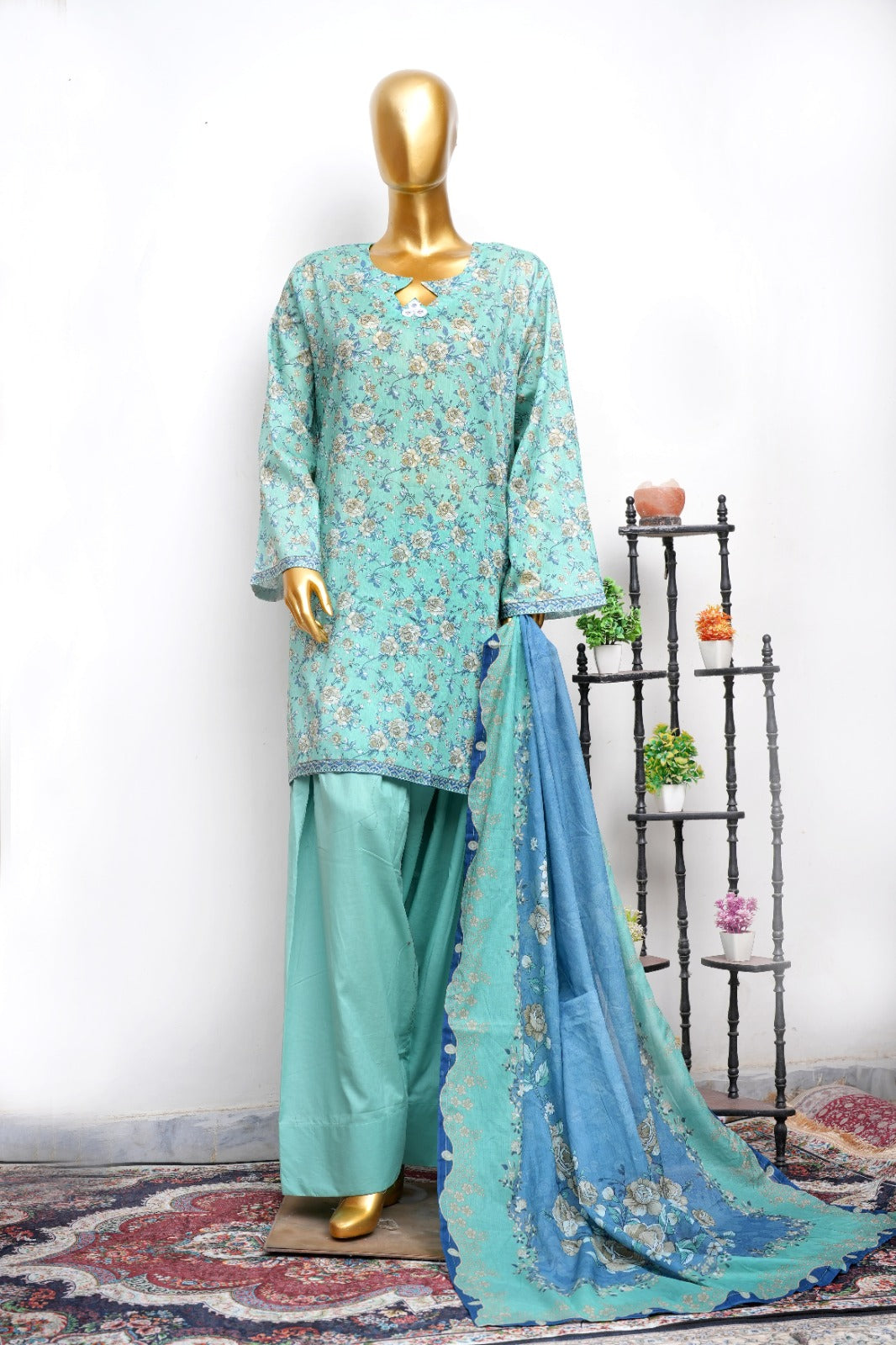 Bin Saeed Three Piece Farshi Exclusive lsm 0489