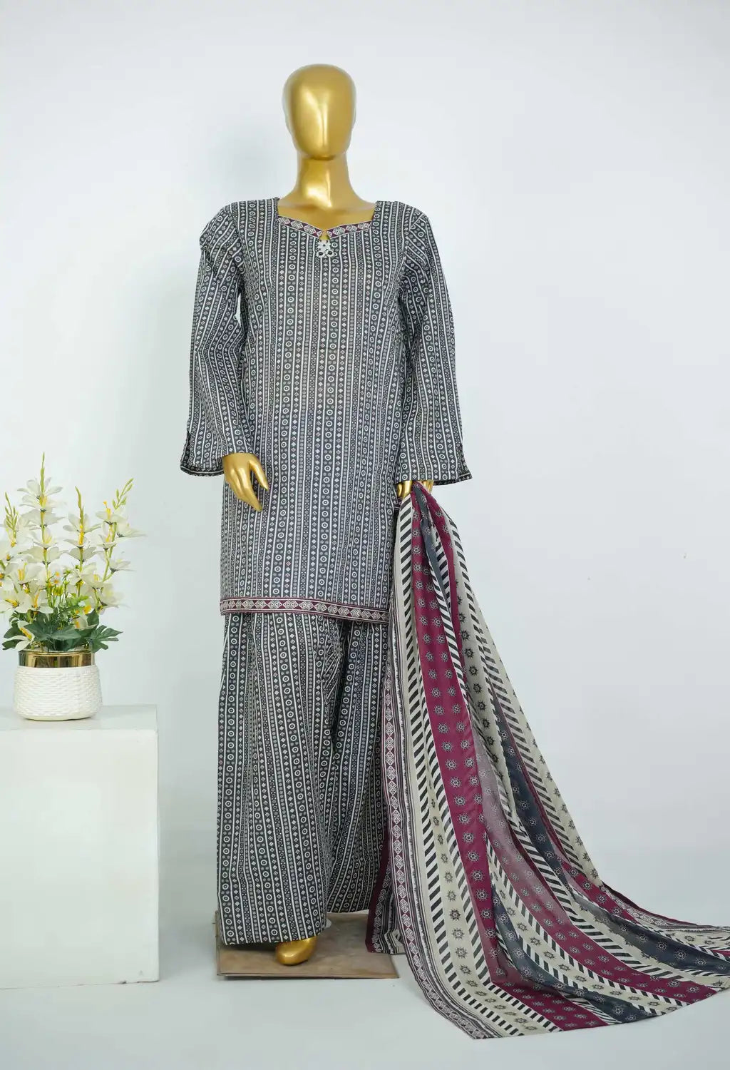 BIN SAEED EXCLUSIVE FARSHI SHALWAR 3PC COLLECTION