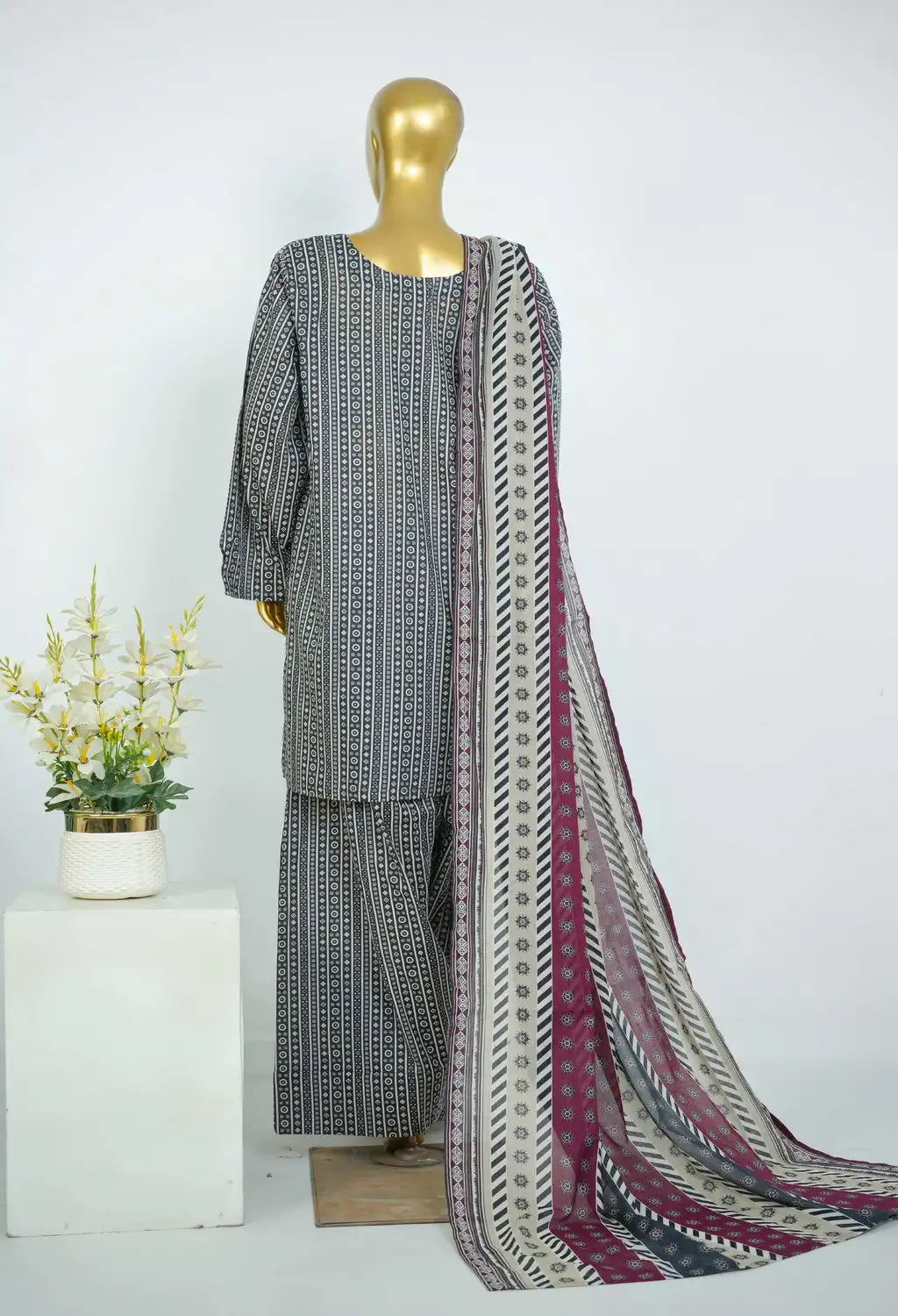 BIN SAEED EXCLUSIVE FARSHI SHALWAR 3PC COLLECTION