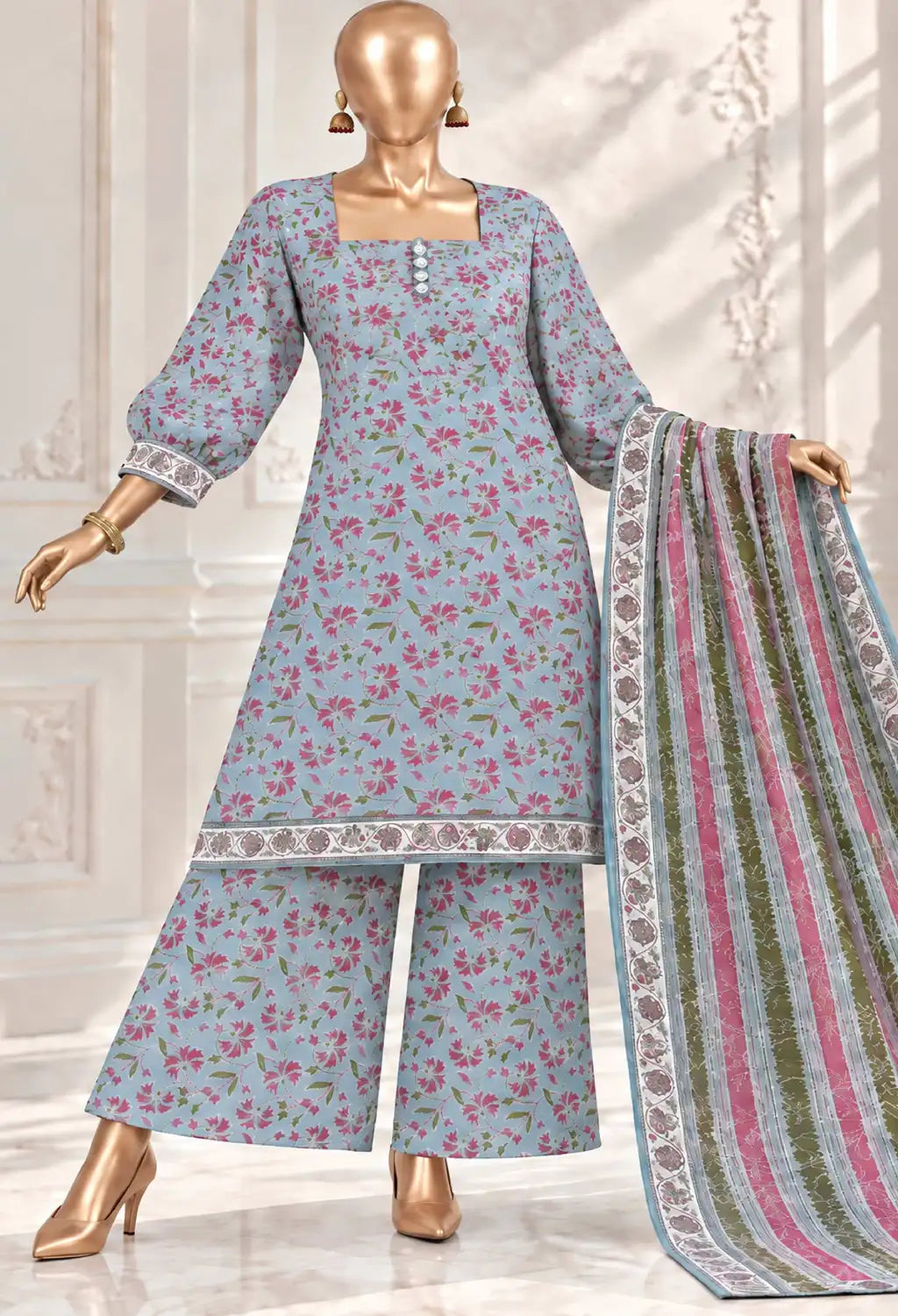 BIN SAEED PRINTED 3PC KHADDAR AURELIA COLLECTION