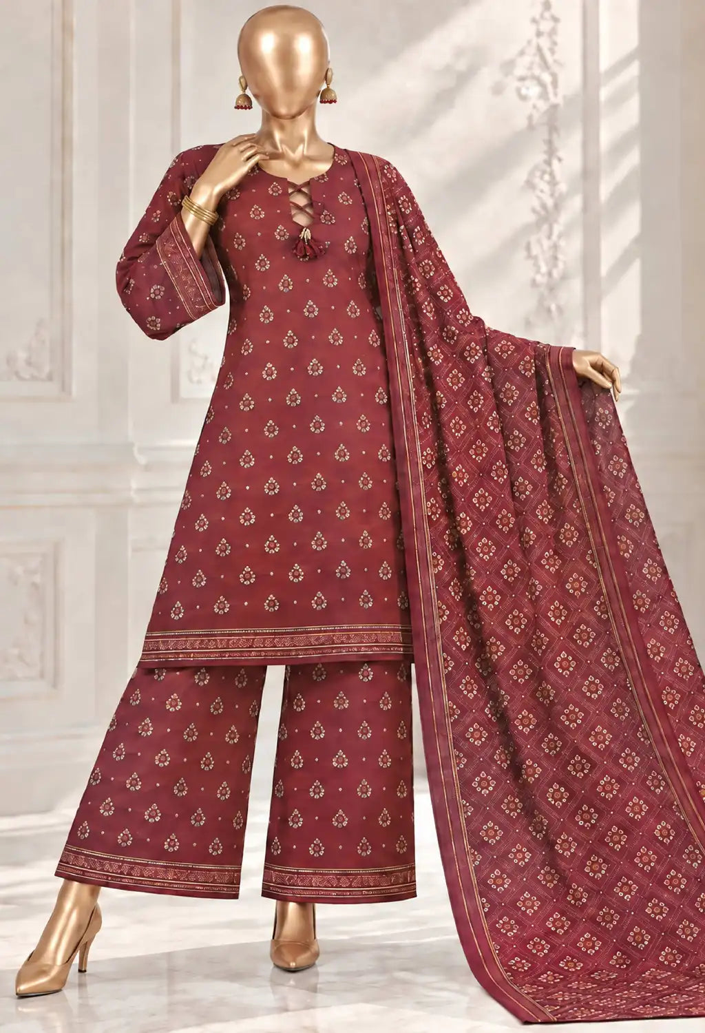 BIN SAEED PRINTED 3PC KHADDAR AURELIA COLLECTION