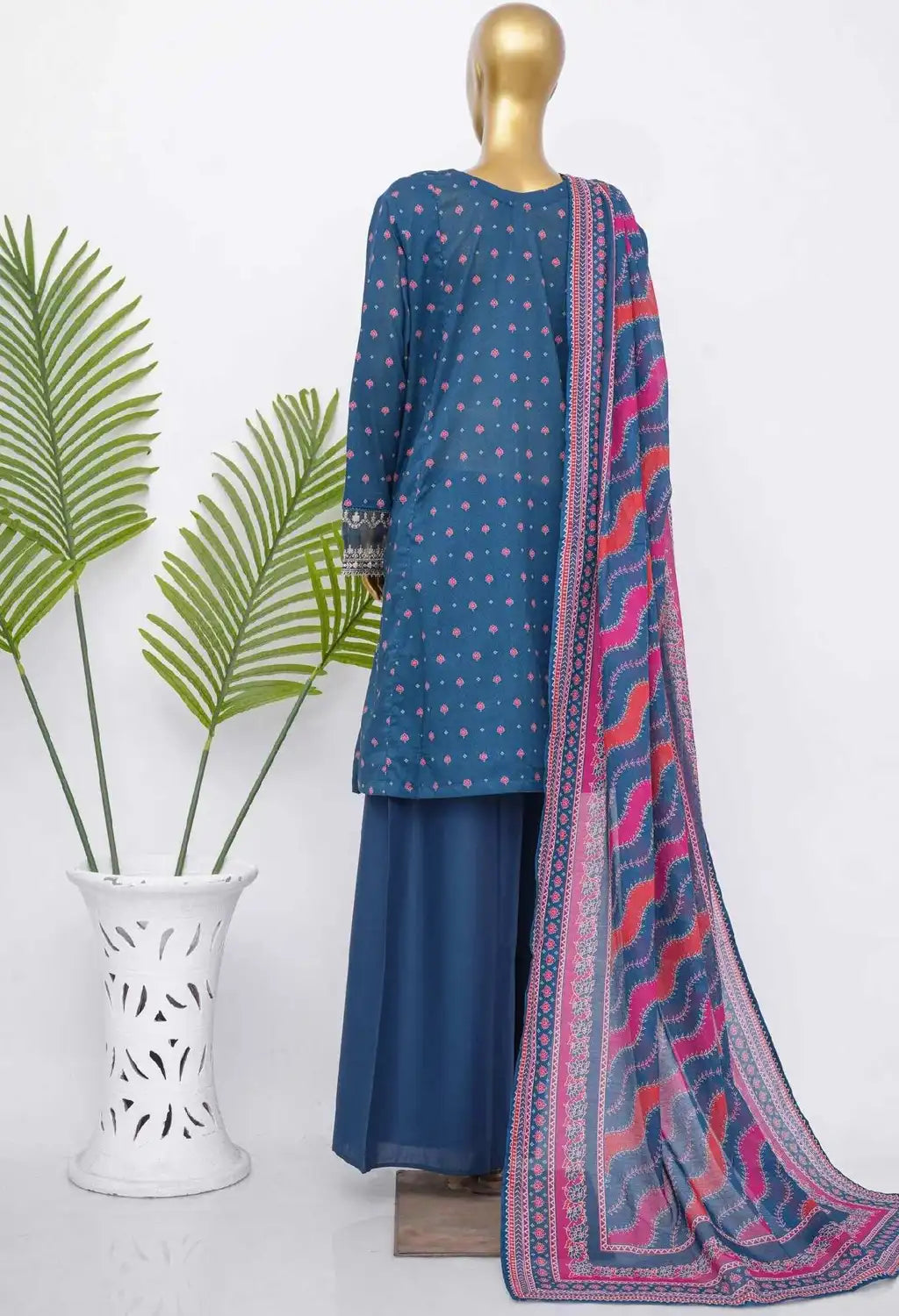 BIN SAEED MID SUMMER COTTON FROCK 3PC COLLECTION