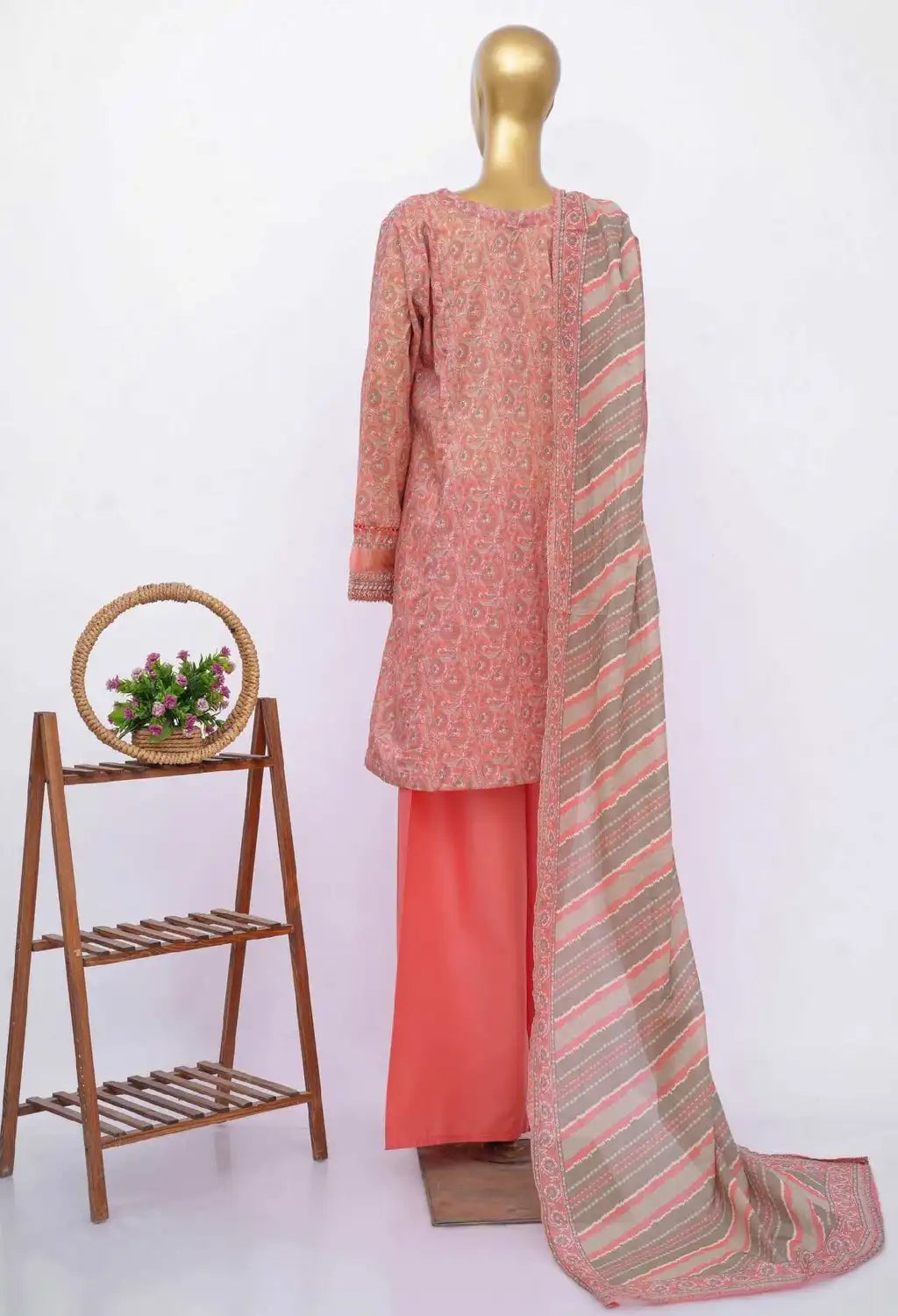 BIN SAEED MID SUMMER COTTON FROCK 3PC COLLECTION