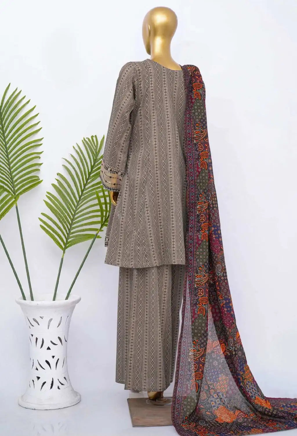 BIN SAEED MID SUMMER COTTON FROCK 3PC COLLECTION