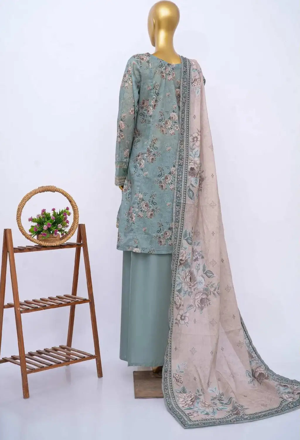 BIN SAEED MID SUMMER COTTON FROCK 3PC COLLECTION