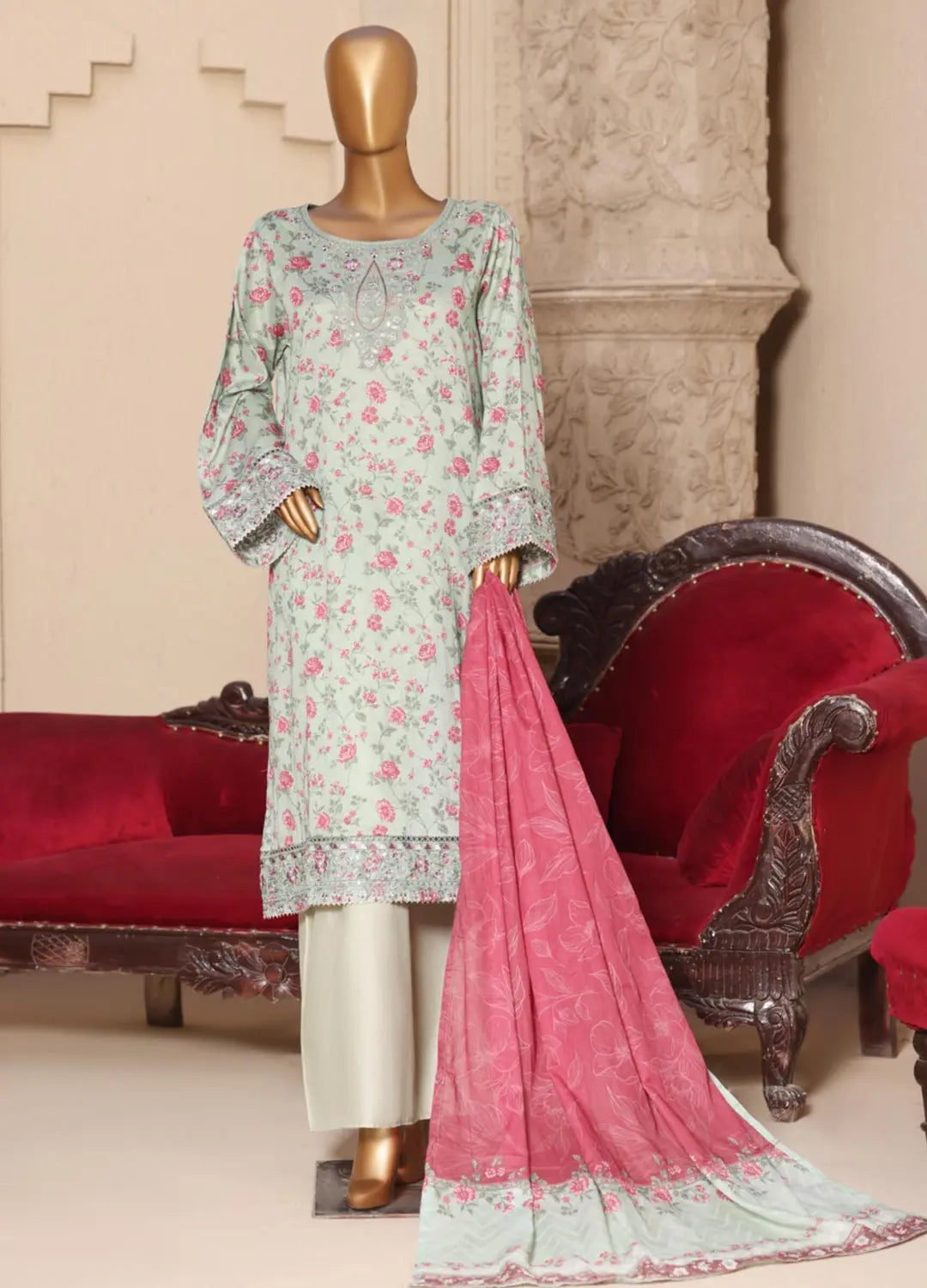 BIN SAEED EXCLUSIVE EMBROIDERED 3PC COLLECTION VOLUME 5 D03