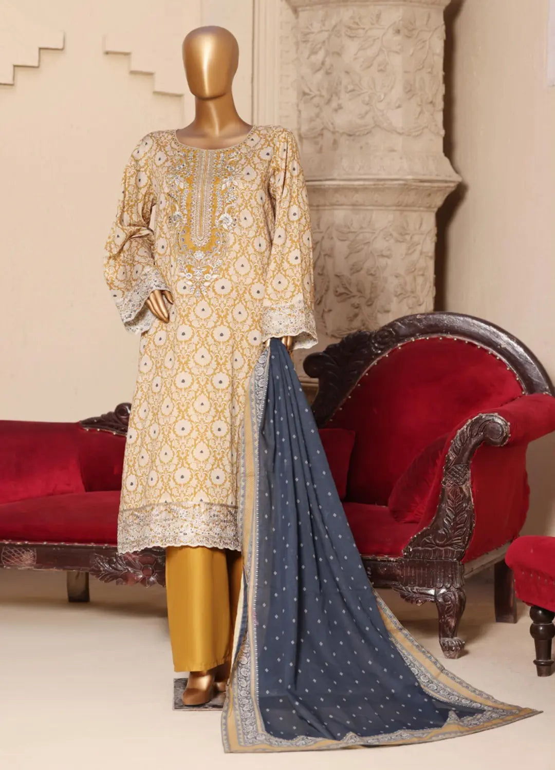 BIN SAEED EXCLUSIVE EMBROIDERED 3PC COLLECTION VOLUME 5 D04