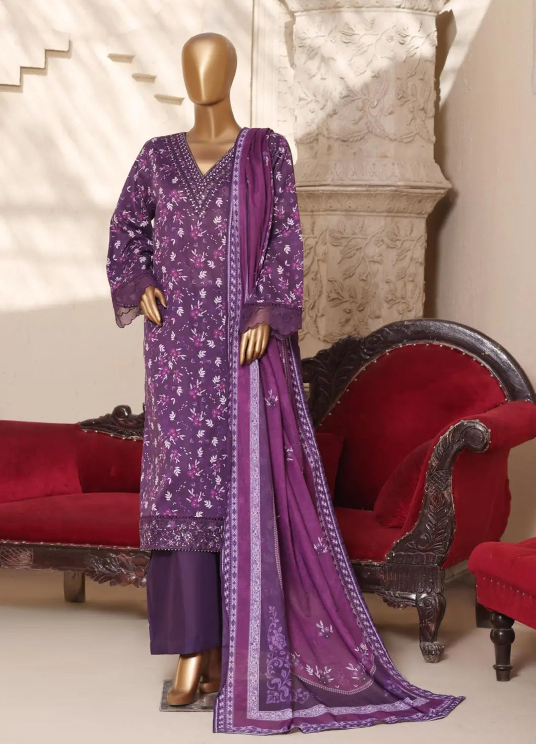 BIN SAEED EXCLUSIVE EMBROIDERED 3PC COLLECTION VOLUME 5 D05