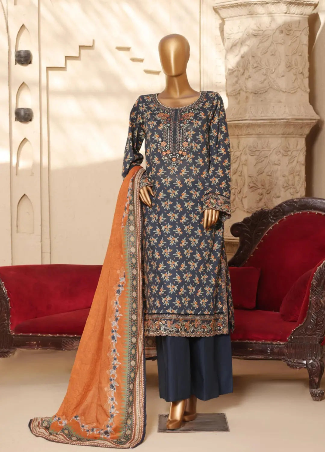 BIN SAEED EXCLUSIVE EMBROIDERED 3PC COLLECTION VOLUME 5 D06