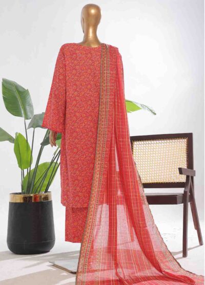 SM-0135 – Bin Saeed Luxury 3 Piece Ready-to-Wear Printed Suit - Image 2